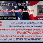 Big Iowa Radio Station Promotes Watch The Vote – Listen: 4 min audio!